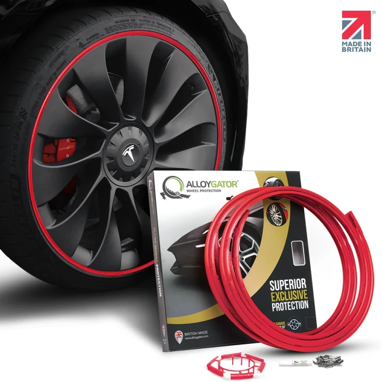 The ultimate car rim protector (Red) - AlloyGator - Ultimate Alloy Wheel Rim Protector (Red)