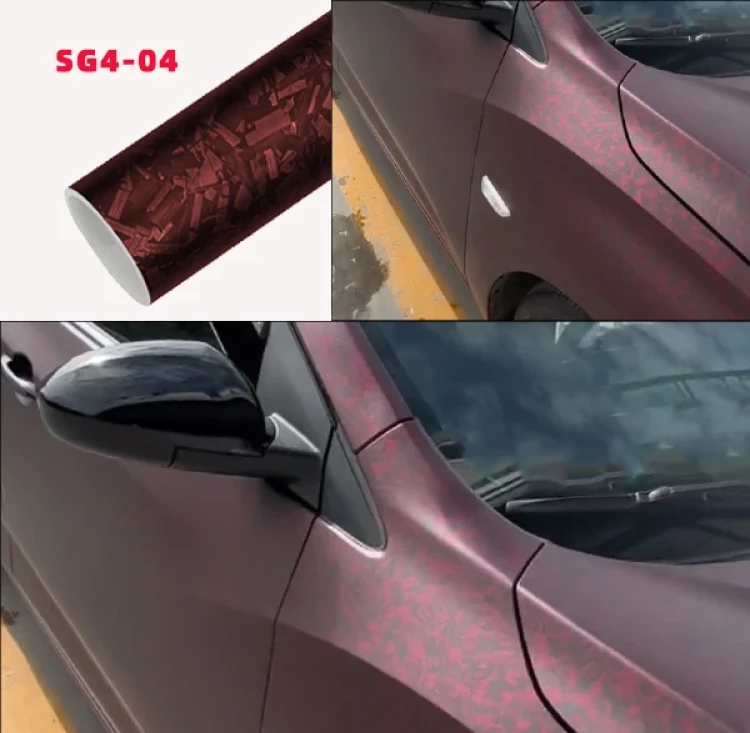 Matt Red 3D Car Wrap Vinyl