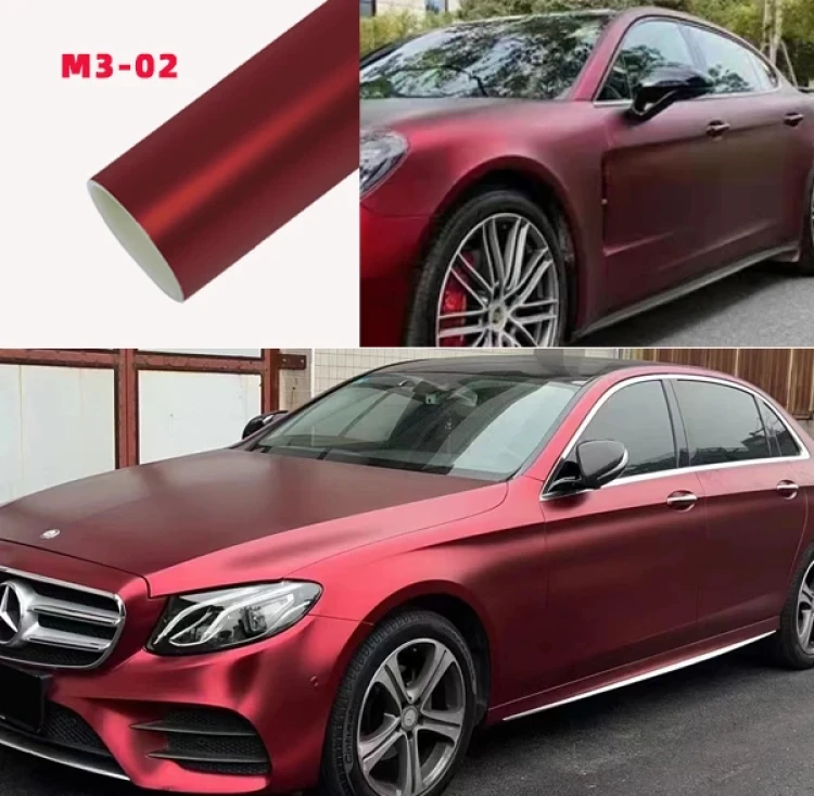 تغليف السيارات فينيل أحمر روماني Romane Red