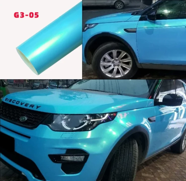 Carlori Metallic Fantasy Vinyl Car Wrap – Sky Blue