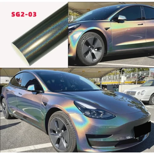 Carlori Gloss Rainbow Vinyl Wrap – Grey