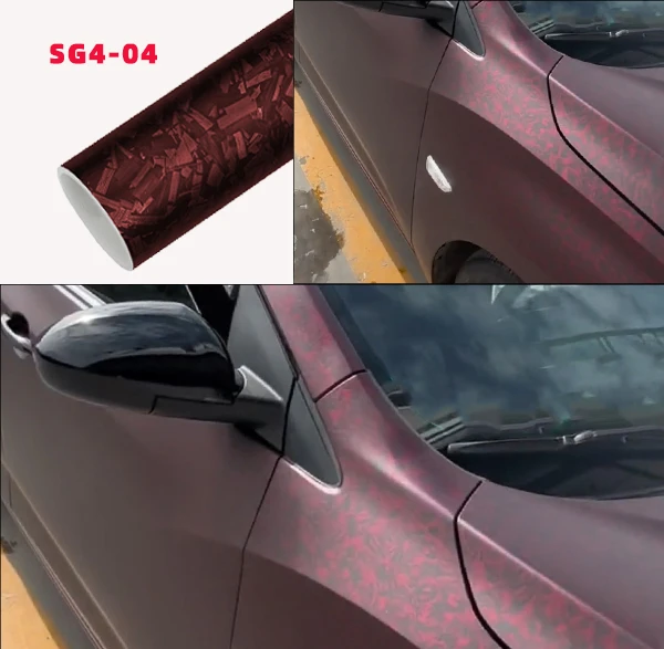 Matt Red 3D Car Wrap Vinyl