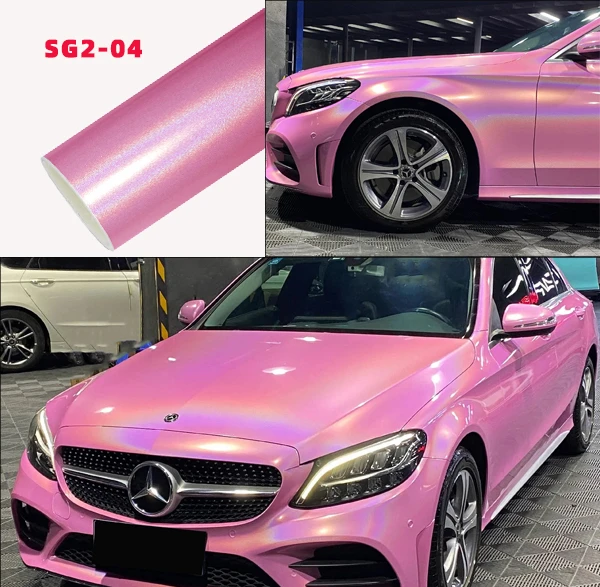 Carlori Gloss Rainbow Vinyl Wrap – Pink