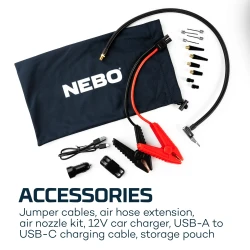 بطارية NEBO ULTIMATE متعددة الوظائف – باور بنك، منفاخ هواء، وشاحن طوارئ للسيارات - Image 7