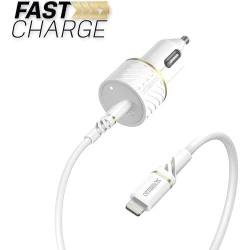 شاحن سيارة 18 واط + كابل USB-C إلى Lightning - OtterBox