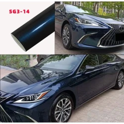 تغليف السيارات فينيل أسود أزرق Black Blue