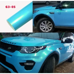 Carlori Metallic Fantasy Vinyl Car Wrap – Sky Blue