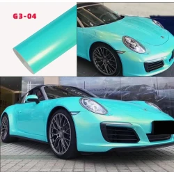 Carlori Metallic Fantasy Vinyl Car Wrap – Ice-snow Blue