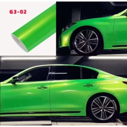 Carlori Metallic Fantasy Vinyl Car Wrap – Apple Green