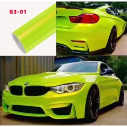 Carlori Metallic Fantasy Vinyl Car Wrap – Fluorescent Yellow