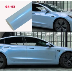 Car Wrap Vinyl Grey Blue Glossy